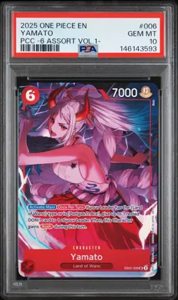 2025 ONE PIECE EB02-006 PREMIUM CARD COLLECTION VOL 1 YAMATO PROMO PSA 10 - Image 1