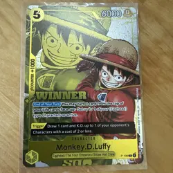 One Piece Monkey.D.Luffy P-106 Stamp (Winner Pack 2026 Vol. 2) Promo NM Foil - Image 1