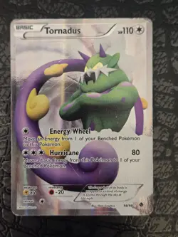 Pokemon Tornadus 98/98 Black And White Emerging Powers Full Art Holo HP - Image 4