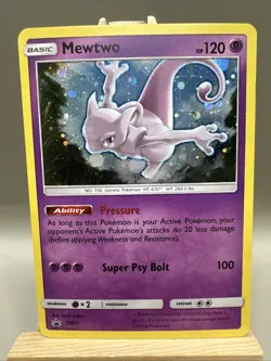Mewtwo SM77 Holo - Black Star Promo - Pokemon Sun & Moon Promos NM - Image 1