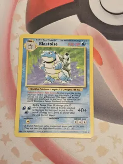 RAW Pokemon - WOTC Blastoise 002/102 Base Set Holo - MP - Image 1