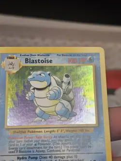 RAW Pokemon - WOTC Blastoise 002/102 Base Set Holo - MP - Image 3