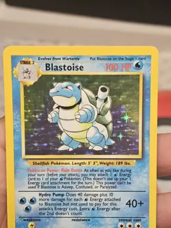 RAW Pokemon - WOTC Blastoise 002/102 Base Set Holo - MP - Image 4