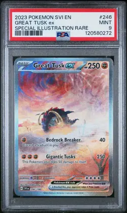 Great Tusk EX # 246/198 SIR | Pokemon TCG 2023 Scarlet & Violet | PSA 9 MINT - Image 1