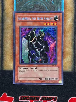 Yugioh Gearfried The Iron Knight BPT-EN012 Secret Rare HP - Image 1