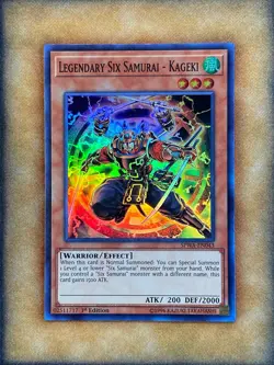 Yugioh Legendary Six Samurai - Kageki SPWA-EN043Super Rare 1st Ed LP - Image 1