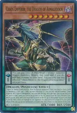 Yu-Gi-Oh! Chaos Emperor, the Dragon of Armageddon BLC1-EN026 Ultra Rare - Image 1