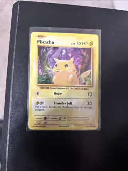 Pikachu Holographic Pokemon Card Thunder Jolt 1999 Edition cracked ice - Image 2