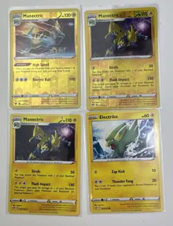 Manectric Electrike 4 Card Lot Pokemon TCG Common Reverse Holo - Image 2