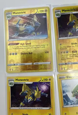 Manectric Electrike 4 Card Lot Pokemon TCG Common Reverse Holo - Image 3