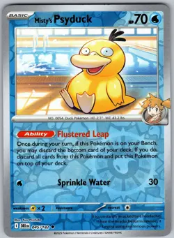 Misty's Psyduck 045/182 Uncommon Destined Rivals Pokemon Reverse Holo Near Mint - Image 1
