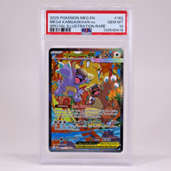 2025 POKEMON MEG EN-MEGA EVOLUTION SIR MEGA KANGASKHAN EX 182 - PSA 10 - Image 1
