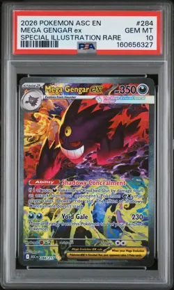 2026 POKEMON ASC EN-ASCENDED HEROES #284 MEGA GENGAR EX PSA 10 - Image 1