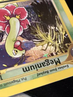 Damaged Meganium 11/111 Holo Rare Pokemon 2000 Neo Genesis - Image 2