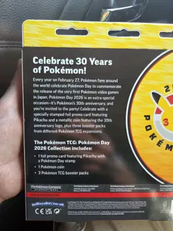 Pokemon TCG 2026 Pokemon Day 30th Anniversary Collection Box Sealed Pikachu... - Image 2