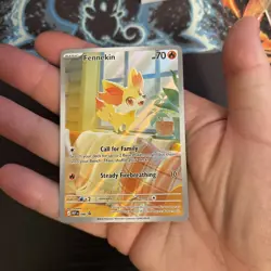 Pokemon TCG Fennekin Black Star Promo MEP 080 Choas Rising - Image 3