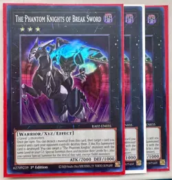 Yugioh! 3x The Phantom Knights of Break Sword RA02-EN035 Super Rare 1st Ed NM - Image 1