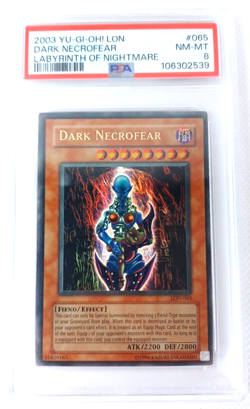 Yu-Gi-Oh Labyrinth of Nightmare Dark Necrofear LON-065 PSA 8 - Image 1