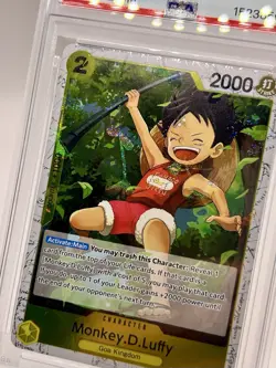 Monkey.D.Luffy ST13-014 R Jungle Leaf Sparkle Foil One Piece PSA 10 Gem Mint - Image 3