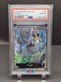 One Piece Op12 English Kuzan Alternate Art Psa 10 - Image 1