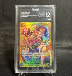 ONE PIECE TCG OP-13-118/119/120 SEC MONKEY D. LUFFY ACE & SABO SECRET RARE TAG - Image 3