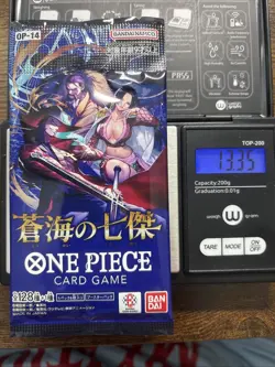 Heavy 13.35g One Piece The Azure Sea's Seven OP-14 Japanese Booster Pack - Image 1