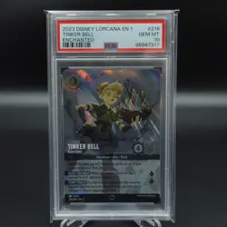 2023 DISNEY LORCANA THE FIRST CHAPTER ENCHANTED TINKER BELL GIANT FAIRY PSA 10 - Image 1