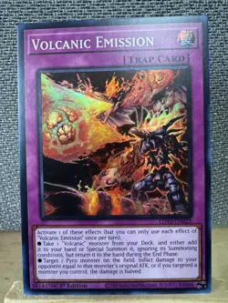 YuGiOh Trap Card Volcanic Emission LD10-EN023 1st Edition Super Rare - Image 1
