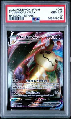 Pokemon Mimikyu VMAX Holo Ultra Rare TCG Card 069/172 PSA 10 - Image 1