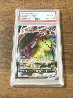 Pokemon Mimikyu VMAX Holo Ultra Rare TCG Card 069/172 PSA 10 - Image 2
