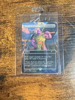 MtG Swords to Plowshares Thanos Marvel Promo Foil Magic The Gathering Card PSA - Image 1