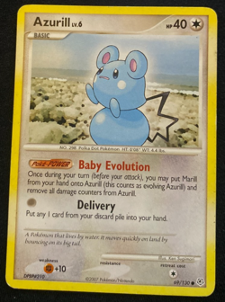 Pokemon TCG Azurill Diamond & Pearl Card 69/130 Regular Common MP - Image 1