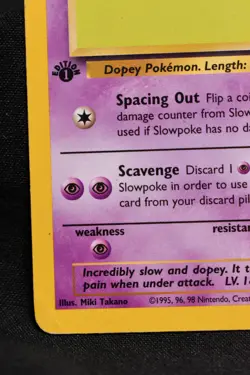 Slowpoke 1st Edition 55/62 MP Fossil Regular Common Pokemon TCG Card - Image 5