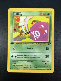 KOFFING 58/82 1st Edition Team Rocket Pokemon Card - Image 1