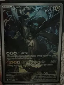 N's Zekrom Pokemon TCG Card Basic 130 HP 250 Attack Standard Card Stock - Image 1