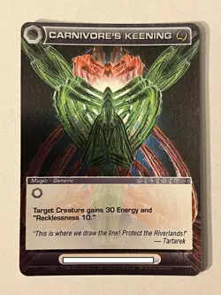 Chaotic 158/222 Carnivore's Keening Holo Foil Rare Mugic Card - Image 1