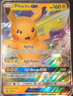 Pikachu GX SM232 Jumbo Promo Holo Oversized Pokemon TCG Card Basic GX 160 HP - Image 1