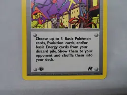 Pokemon Nightly garbage run trainer 1 st edition team rocket card 77/82 - Image 3