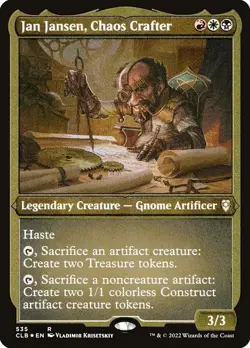 Jan Jansen, Chaos Crafter Etched Foil CLB 535 Rare MTG - Image 1