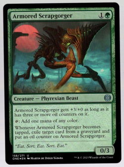 Armored Scrapgorger 158/271 Uncommon Foil All Will Be One MTG Near Mint - Image 1