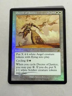 MTG FOIL Decree of Justice Scourge Magic the Gathering - Image 1