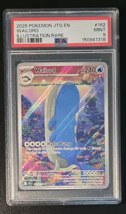 Pokemon Wailord 162/159 Journey Together Illustration Rare PSA 9 - Image 1