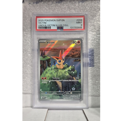 2025 Pokemon Victini Holo Full Art Promo 208 Scarlet & Violet PSA 9 English - Image 1