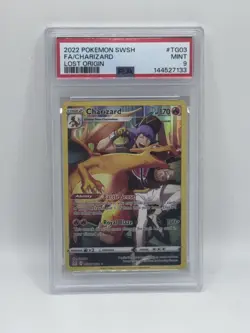 2022 Pokemon SWSH Lost Origin FA/Charizard #TG03/TG30 PSA 9 Mint - Image 1