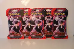 Pokemon Destined Rivals Booster Packs Mewtwo Giovanni Art Sleeve (Lot of 5) - Image 2