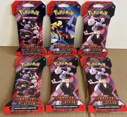 Lot of 6 NEW Pokemon TCG Destined Rivals Booster Packs Sleeved Blister Packs - Image 1