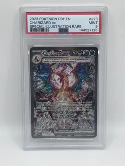 2023 POKEMON OBF EN-OBSIDIAN FLAMES SPECIAL ILLUSTRATION RARE CHARIZARD EX PSA 9 - Image 1