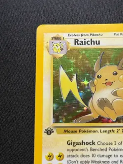 Raichu (1st Edition) 14/62 Holo Pokemon Fossil - NM/LP - Image 2