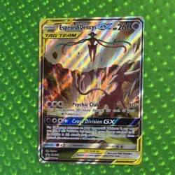 The Pokemon Company Espeon & Deoxys GX TAG TEAM Promo Holo SM240 260 HP English - Image 2