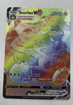 Pokemon Snorlax VMAX Secret Rare Full Art Holo 206/202 Swsh01 Sword & Shield - Image 1